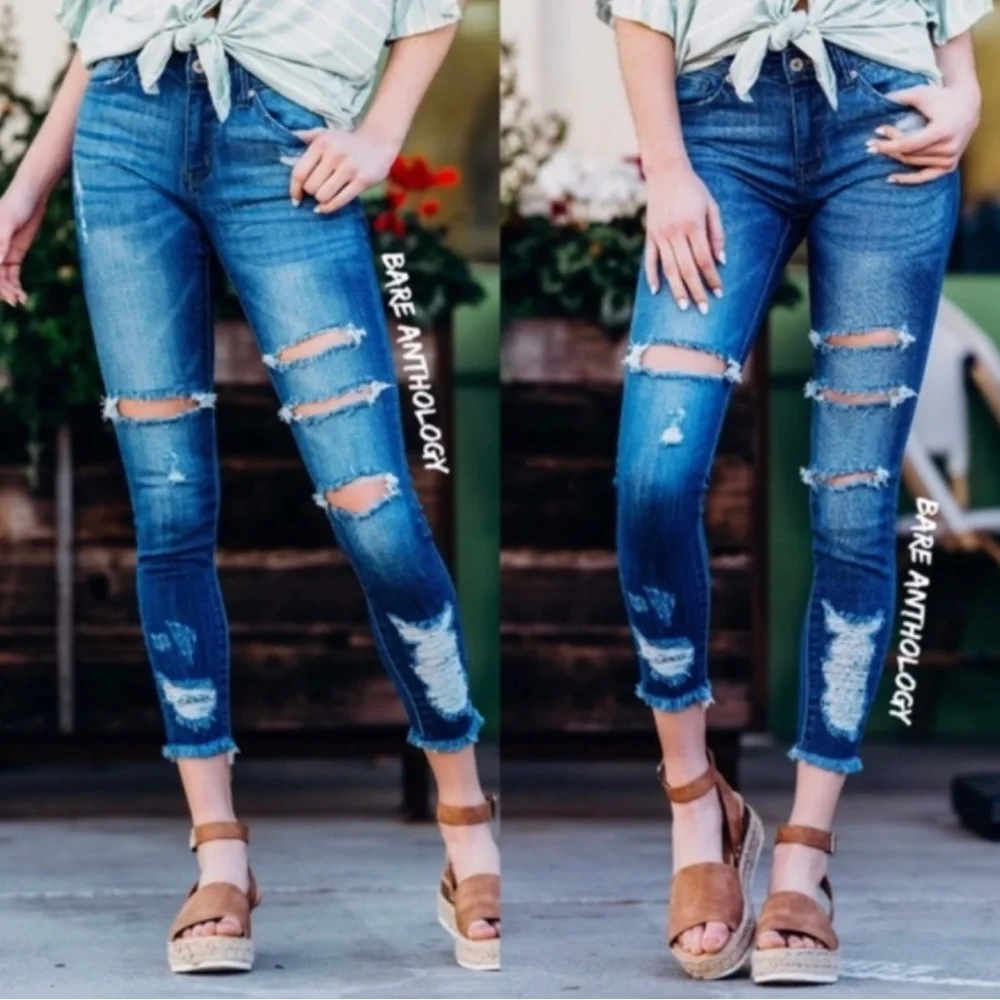DAISY JANE III Distressed Skinny Ankle - Picture 3 of 4